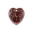 Pendant, Heart with Flower Design 24x22mm, Enameled Brass Raspberry Pink, by Gardanne Beads (1 Piece)