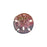 Pendant, Sand Dollar Shell 34x33mm, Enameled Brass Multi-Color Tie Dye, by Gardanne Beads (1 Piece)