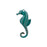 Pendant, Seahorse Facing Left 35.5x18mm, Enameled Brass Teal Green, by Gardanne Beads (1 Piece)