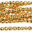 Hematite Dark Gold Plated 4mm Faceted Round 15-16 Inch