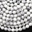 Natural Howlite 8mm Faceted Round Bead Strand - AAA Grade