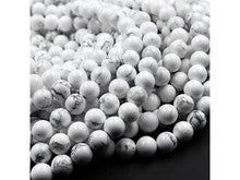 Natural Howlite 6mm Smooth Round Bead Strand