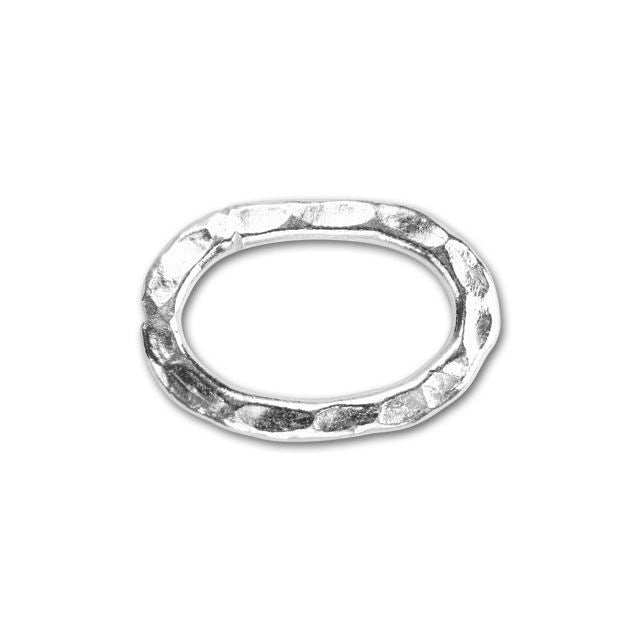 Hill Tribe Silver Large Hammered Oval Link