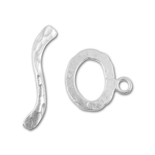 Hill Tribe Silver Wavy Hammered Oval Toggle Clasp