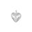 Hill Tribe Silver Small Pattern Heart Charm