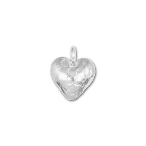 Hill Tribe Silver Small Pattern Heart Charm