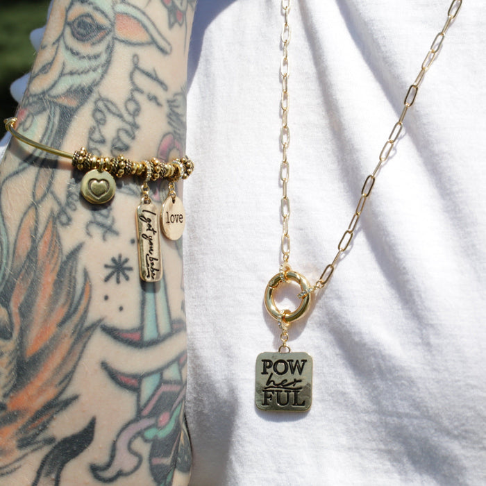 PowHERful 3 Piece Charm Set in Gold - "I Got You Babe" "PowHERful" "Love" - GB Exclusive