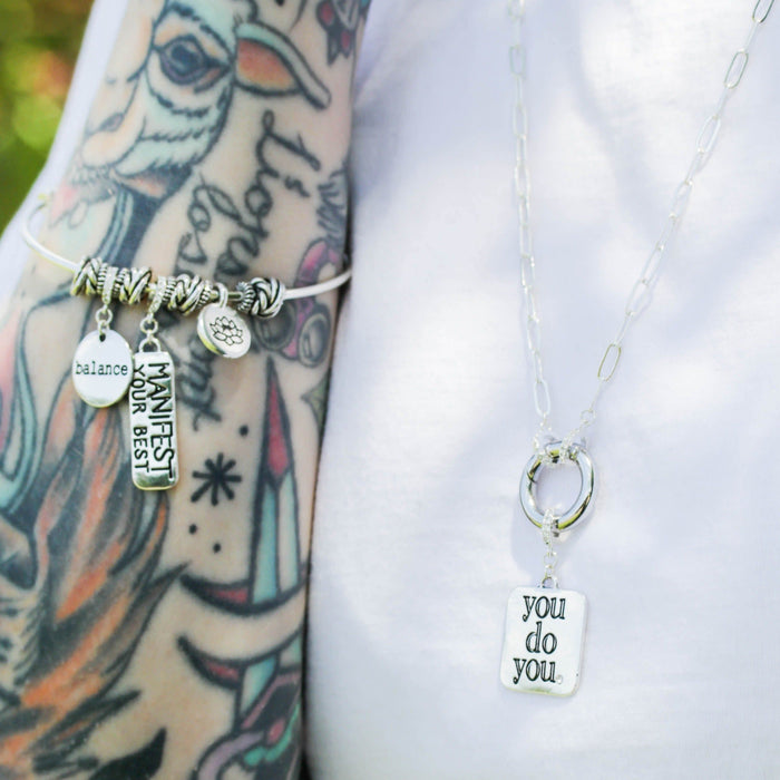 PowHERful 3 Piece Charm Set in Silver - "Manifest Your Best" "You Do You" "Balance" - GB Exclusive