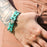 Victorian Paisley Duo Bracelet Kit - Silver and Turquoise - Limited Edition