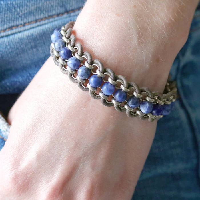 DAKOTA Sunset Dumortierite Bracelet Kit From Diakonos Designs