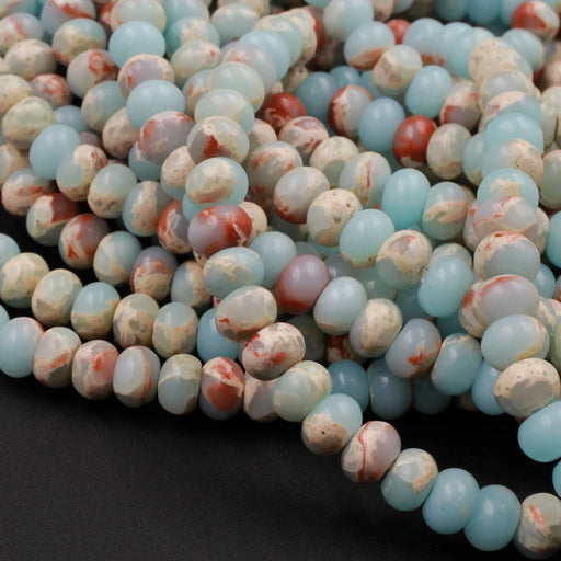 Impression Jasper 4mm Smooth Rondelle Bead Strand