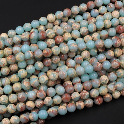 Impression Jasper 4mm Smooth Round Bead Strand