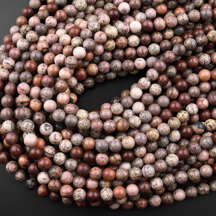 Artistic Jasper 8mm Smooth Round Bead Strand