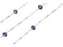 Jesse James Beads Chain Reaction #9 Silver and Blue Beaded Chain