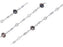 Jesse James Beads Chain Reaction -  Silver and Grey Beaded Chain by the foot