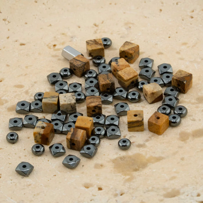 Jesse James Beads Bitty Stone Bead Mix,  Brown Jasper Dreams