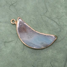 Jesse James Beads National Park Amazonite Crescent Moon Pendant, 45mm