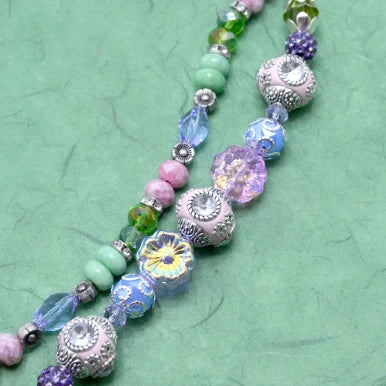 Jesse James Beads National Park Bead Strand Duo – Mount Rainier Wildflower Fields