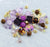 Jesse James Beads Mini Bead Mix - Purple Sunflowers
