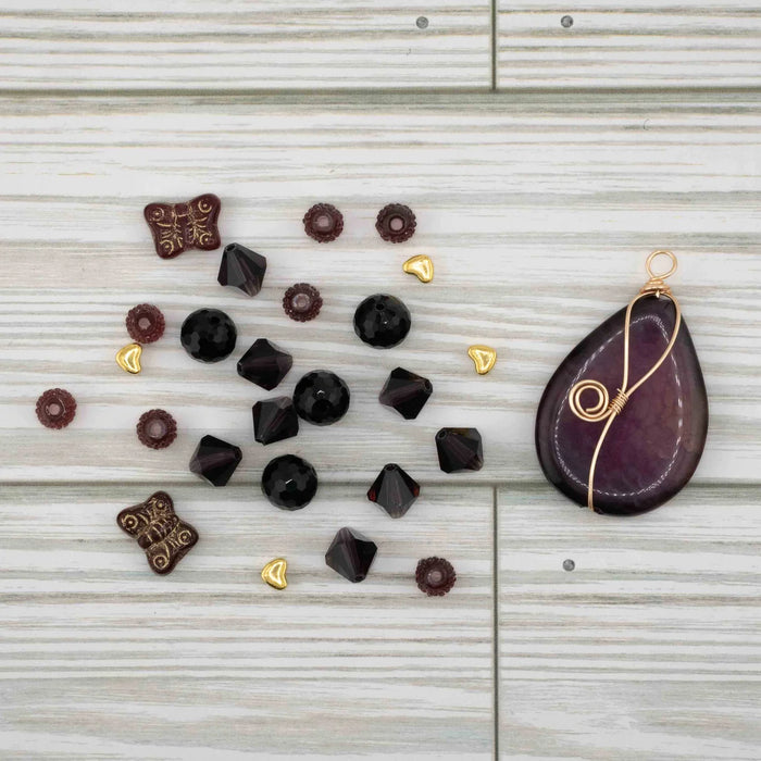 Jesse James Beads Bead Mix, Rich Plum Elegance
