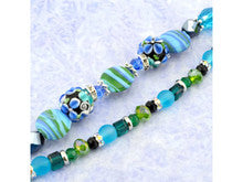 Jesse James Beads Lampwork Bead Strand Duo in Poseidon's Tide