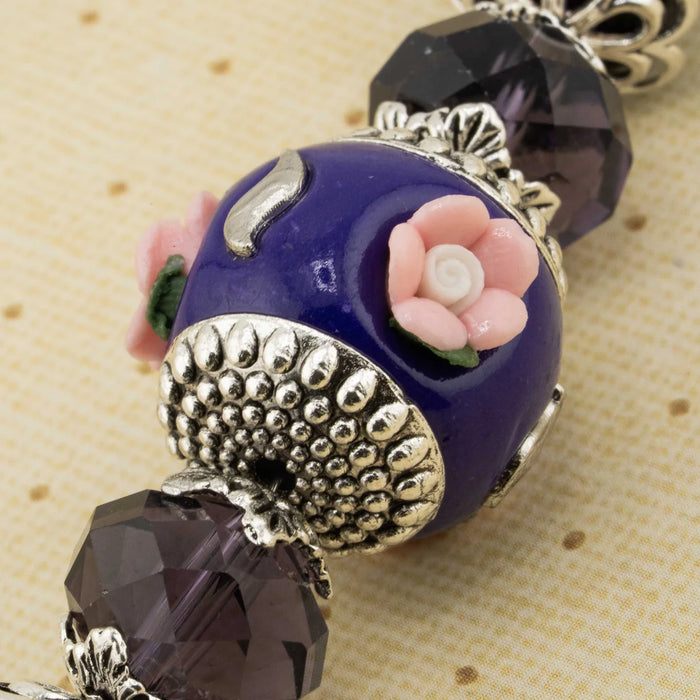 Jesse James Beads Boho Bead Strand - Dark Plum