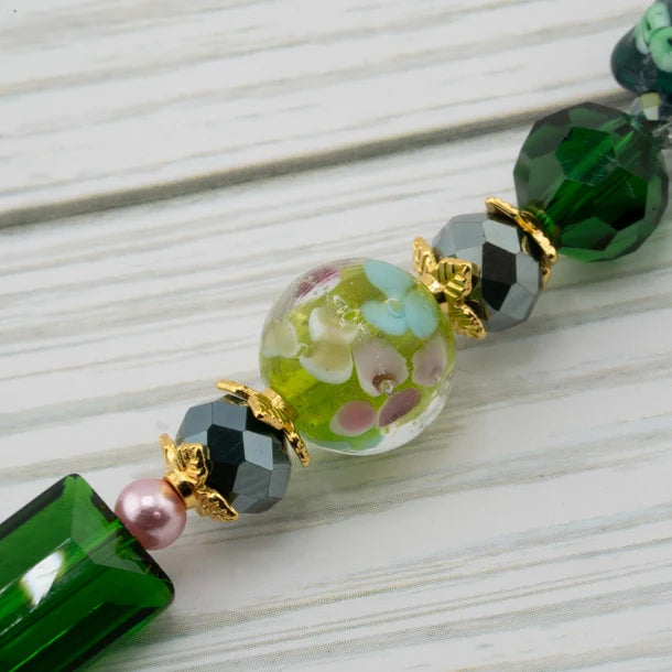 Jesse James Beads Autumn Lampwork Bead Strand - Deep In the Meadow
