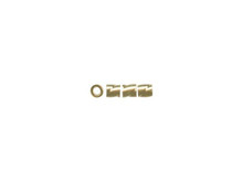 2 x 2mm Gold-Filled Twisted Crimp Tube Bead (10 Pieces)
