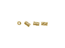 Gold-Filled 2 x 3mm Twisted Crimp Tube Bead (10 Pieces)