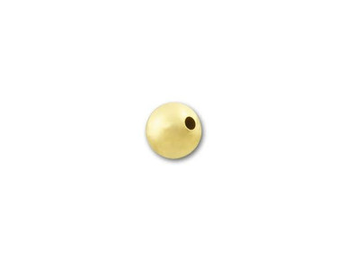 Gold-Filled 14K/20 3mm Round Seamless Bead with 1.0mm Hole (10 Pieces)