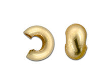 14K/20 Gold-Filled 3.2mm Crimp Cover (10 Pieces)