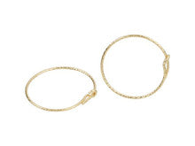 Gold-Filled 14K/20 20mm Sparkle Wire Beading Hoop (2 Pieces)