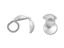 Sterling Silver Clam Shell Bead Tip, Calotte (5 Pieces)
