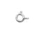 6mm Sterling Silver Spring Ring Clasp with Closed Loop (5 Pieces)