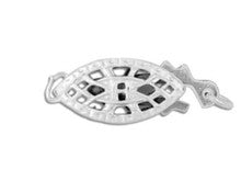 Sterling Silver Pearl Clasp (1 Piece)
