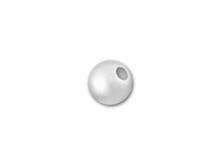 4mm Sterling Silver Seamless Round Bead, Matte/Satin (5 Pieces)