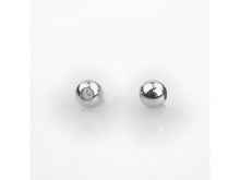 Sterling Silver 4mm Bead with Silicone Grommet, 0.5mm Hole (4 Pieces)