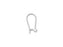 Sterling Silver Medium Kidney Earwire (1 Pair)