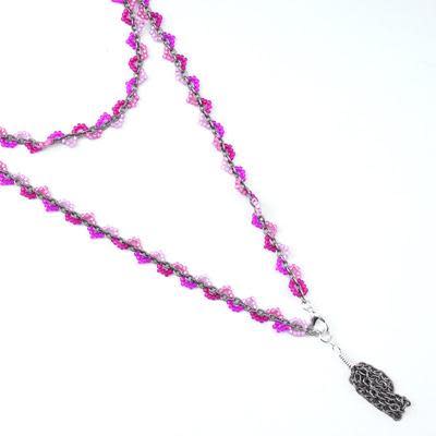 Scallop Wrap Passion with Silver Necklace Kit by Glass Garden Beads - Limited Edition