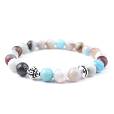 Black Gold Amazonite Rustic Beaded Stretch Bracelet Kit (featuring Dakota Stones & TierraCast)