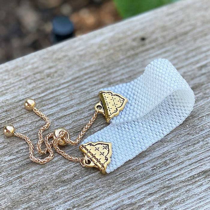 The Loft Gold Adjustable Cuff Bracelet Kit - Summer White - Limited Edition