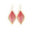 Jewelry Kit, Threaded Petal Point Earring Set - Gold/Red - Limited Edition