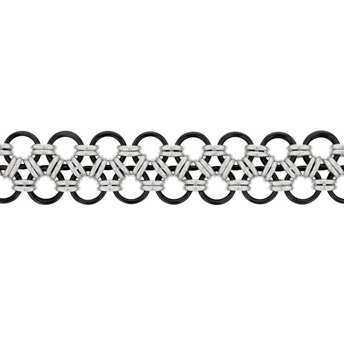 Black Lace Japanese Lace Chain Maille Bracelet Kit by Weave Got Maille - Limited Edition