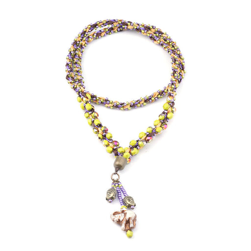 Purple Parrot Hathi Lariat Necklace Kit from Maggie T Designs - Limited Edition