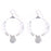 Gemstone & Coin Drop Earrings  - White Howlite / Silver