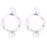 Gemstone & Coin Drop Earrings  - White Howlite / Silver