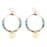 Gemstone & Coin Drop Earrings  - Matte African Turquoise / Gold