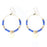 Gemstone & Coin Drop Earrings  - Matte Lapis / Gold