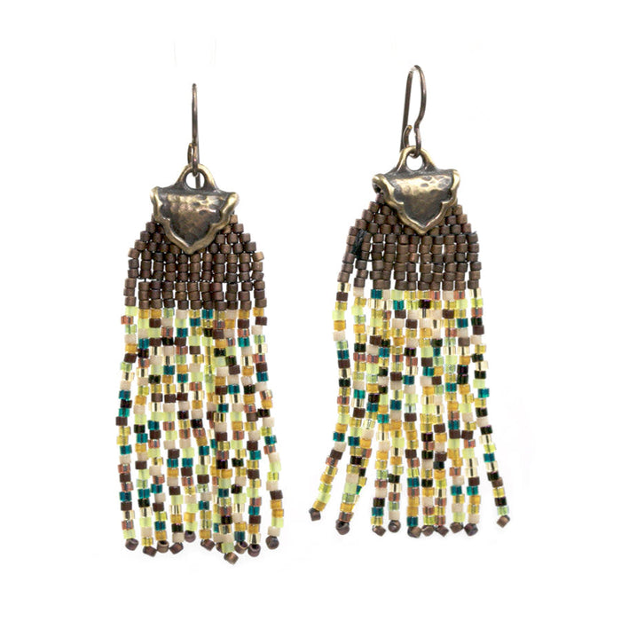 The Arcadia Fringe Earrings - Woodland Walk
