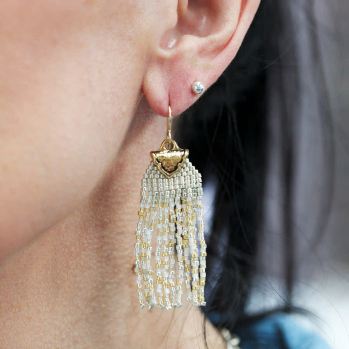 The Arcadia Fringe Earrings - Shimmer and Shine